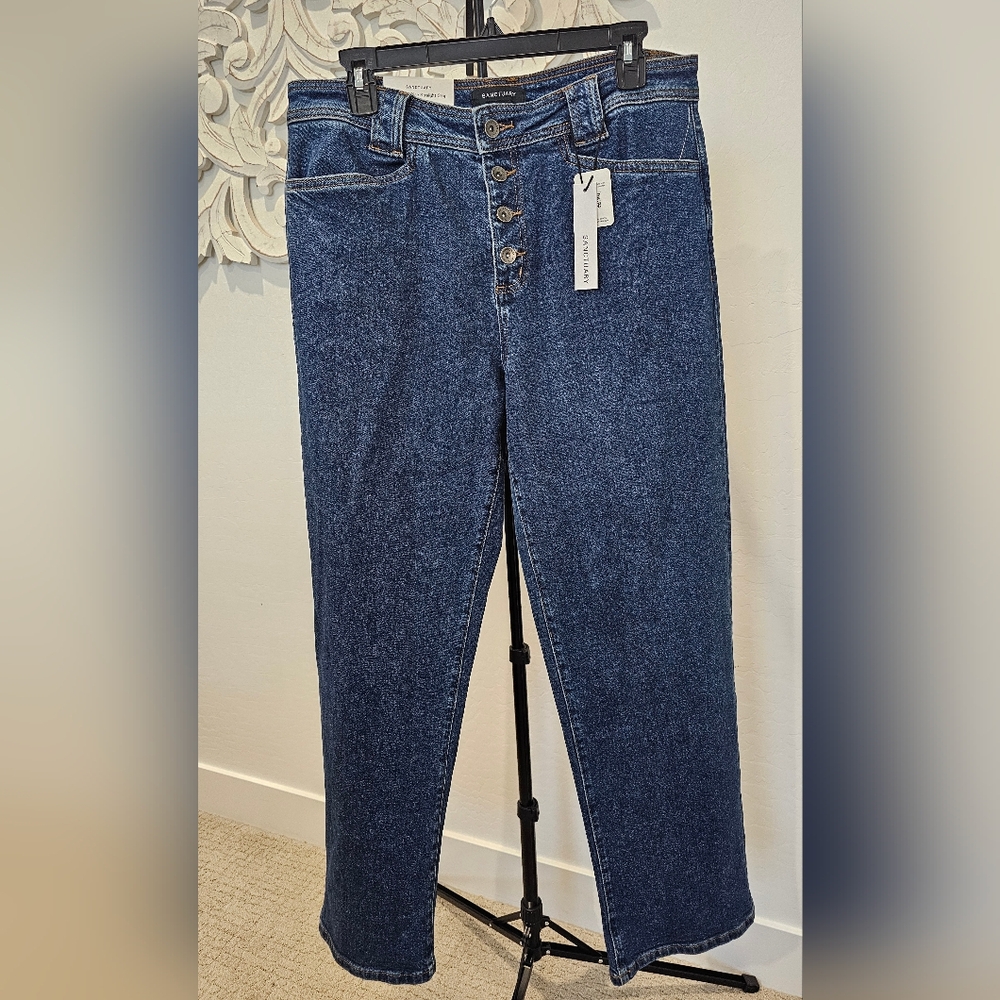 Sanctuary Organic Cotton Straight Leg Denim Jeans Unisex 34×32 NWT